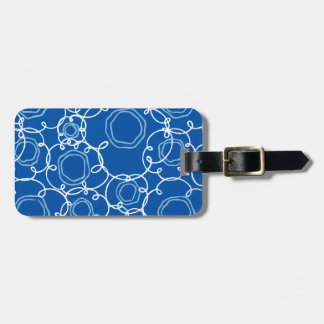 Étiquette À Bagage Abstract Floral Matrix (Royal Blue) Fine Art