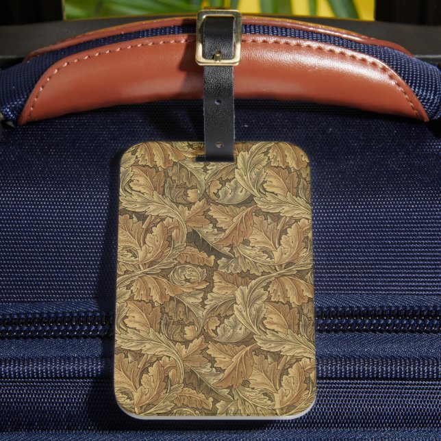 Étiquette À Bagage Acanthus Feuilles de William Morris, Antique Texti (Insitu Rectoal 2)