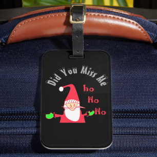 Étiquette À Bagage Accueil Pour Noël M'Avez-Vous Manqué Père Noël Hoh