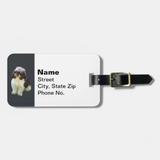 Étiquette À Bagage Adorable Shih Tzu Puppy