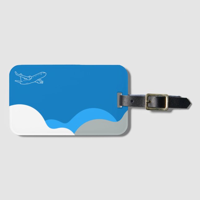 Étiquette À Bagage Aéronautique ou aérien personnalisable (Devant Horizontal)