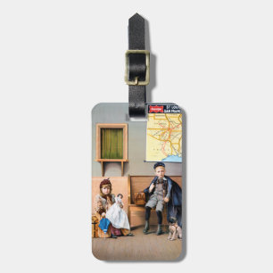 ÉTIQUETTE À BAGAGE AFFICHE DE CHEMIN DE FER, 1898