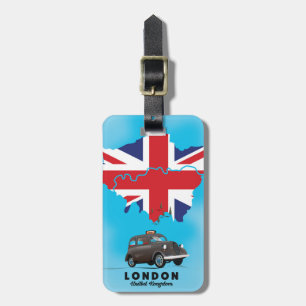 Étiquette À Bagage Affiche de voyage carte illustrée de Londres
