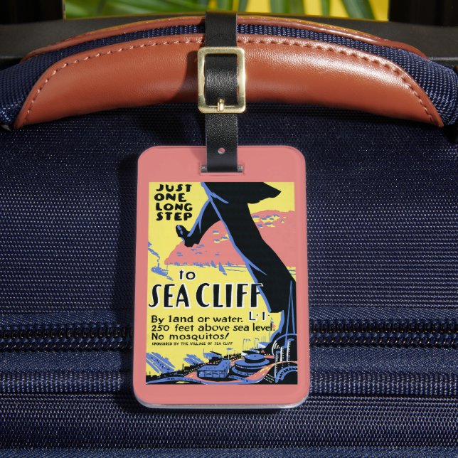Étiquette À Bagage Affiche de voyage Promotion Sea Cliff, Long Island (Insitu Rectoal 2)