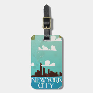 Étiquette À Bagage Affiche vintage de voyage de New York City
