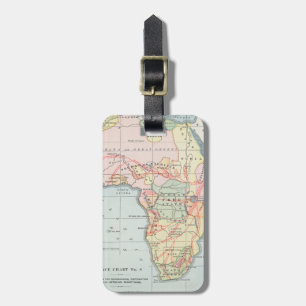 ÉTIQUETTE À BAGAGE AFRIQUE : MAP, 1894