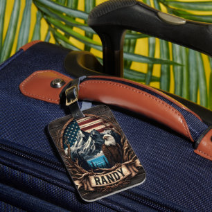 Étiquette À Bagage Aigle américain de Randy