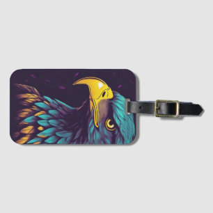 Étiquette À Bagage Aigle Majestic aux couleurs vives