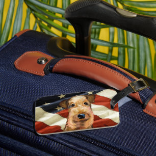 ÉTIQUETTE À BAGAGE AIREDALE TERRIER