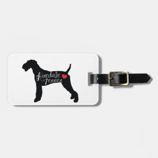 Étiquette À Bagage Airedale Terrier avec amour de race de chien de