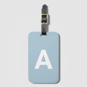 Étiquette À Bagage Ajouter le monogramme initial Personnalisé Simple 