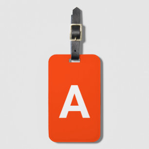 Étiquette À Bagage Ajouter un monogramme personnalisé simple moderne