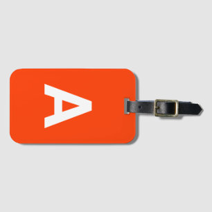 Étiquette À Bagage Ajouter un monogramme personnalisé Simple moderne