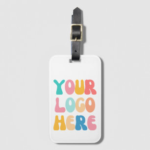 Étiquette À Bagage Ajouter votre entreprise Logo Moderne Minimal Simp