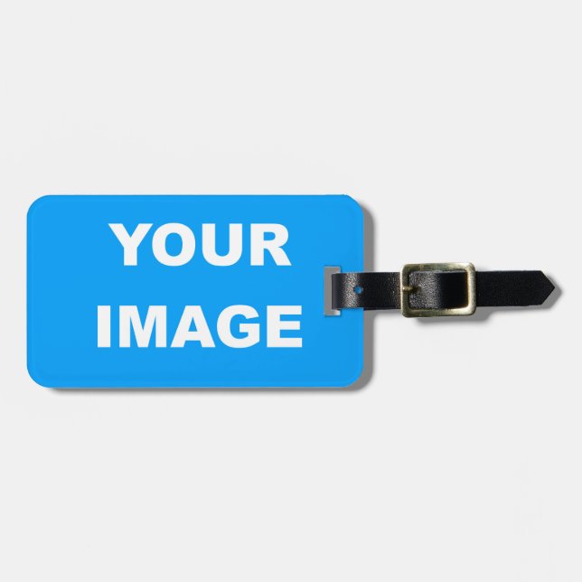 Étiquette À Bagage Ajouter votre image Personnaliser (Devant horizontal)