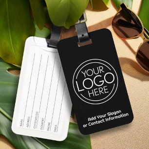 Étiquette À Bagage Ajouter Votre Logo Entreprise Moderne Minimaliste