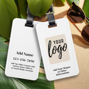 Étiquette À Bagage Ajouter Votre Logo Moderne Minimaliste Professionn