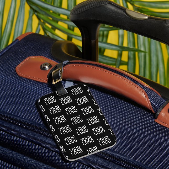 Étiquette À Bagage Ajouter votre logo Répéter Motif Modèle modifiable (Insitu Rectoal 1)