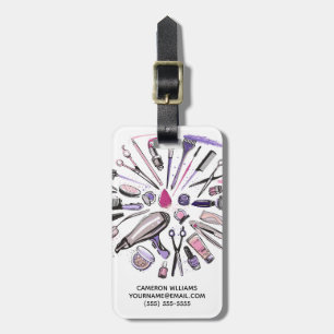 Étiquette À Bagage Ajoutez votre conception nommée de cercle de