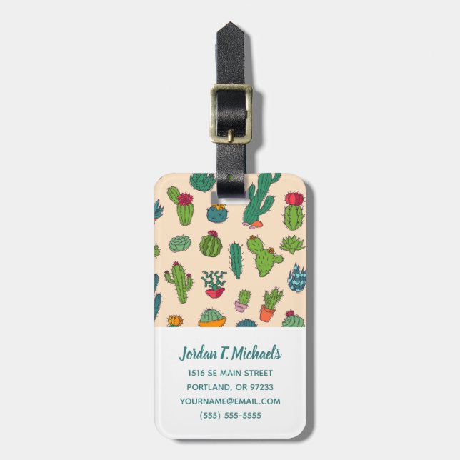 Étiquette À Bagage Ajoutez votre motif | mignon nommé de position de (Devant Vertical)