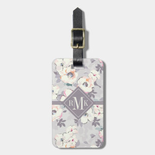 Étiquette À Bagage Ajoutez votre motif rose mou nommé d'aquarelle