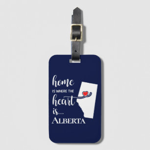 Étiquette À Bagage Alberta Province La maison est là où le coeur est