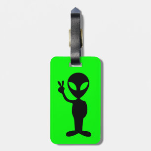 Étiquette À Bagage Alien du panneau de la paix