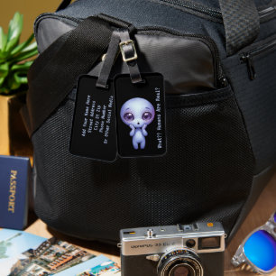 Étiquette À Bagage Alien - Quoi ? ? Les Humains Sont Réels ?