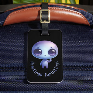 Étiquette À Bagage Alien – Salutations Terriens