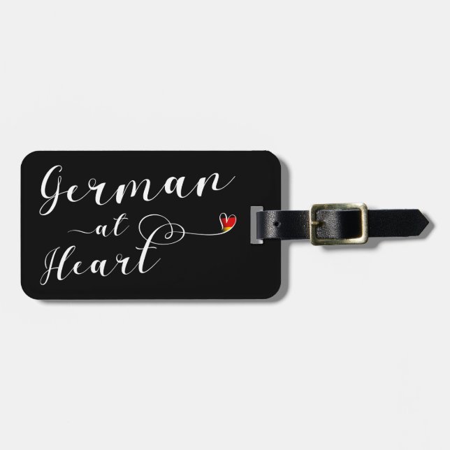 Étiquette À Bagage Allemand Au Coeur Bagages Modèle, Allemagne (Devant horizontal)