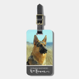 Étiquette À Bagage Allemand la photo de votre chien de maman de