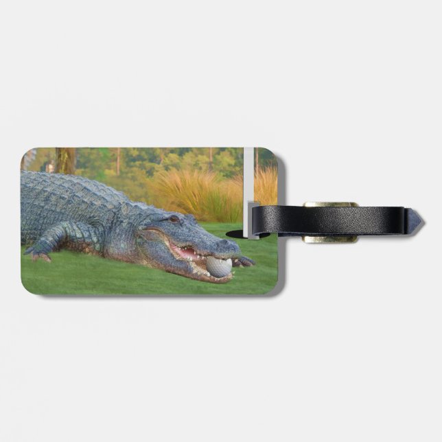Étiquette À Bagage Alligator, mensonge dangereux dans le golf (Dos horizontal)