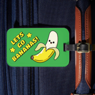 Étiquette À Bagage Allons Bananes ! Vert Kelly
