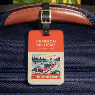Étiquette À Bagage Allons en bateau
