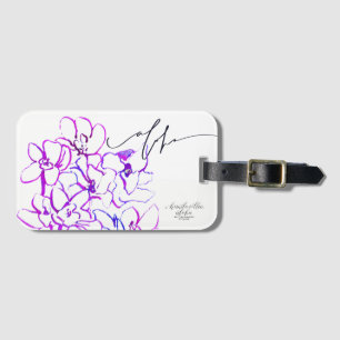 Étiquette À Bagage Aloha bagage d'orchidée/étiquette de sac