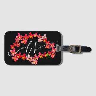Étiquette À Bagage Aloha étiquettes de bagage de Lei d'orchidée