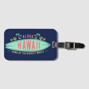 Étiquette À Bagage Aloha Hawaiian Surfer