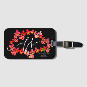 Étiquette À Bagage Aloha Orchid Lei Bagages Tags