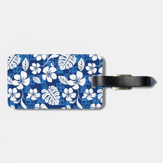 ÉTIQUETTE À BAGAGE ALOHA VENDREDI (BLEU) (Dos horizontal)