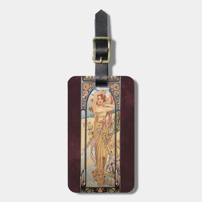Étiquette À Bagage Alphonse Mucha, Luminosité du jour (Devant Vertical)