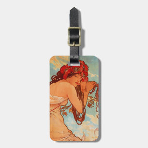 Étiquette À Bagage Alphonse Mucha, Quatre Saisons, Été