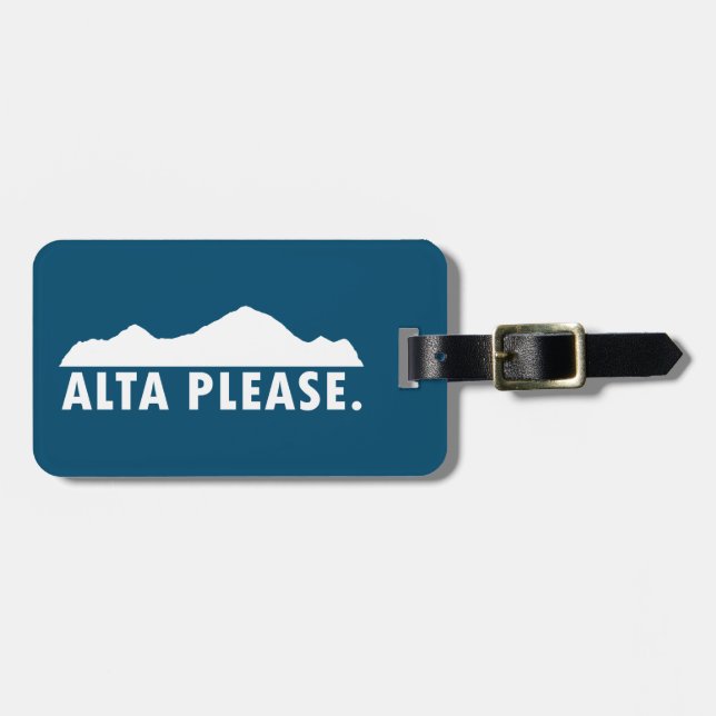 Étiquette À Bagage Alta S'Il Vous Plaît (Devant horizontal)