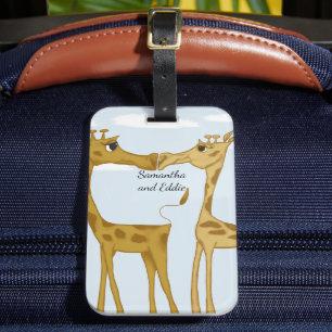 Étiquette À Bagage Amateurs de girafe adorables