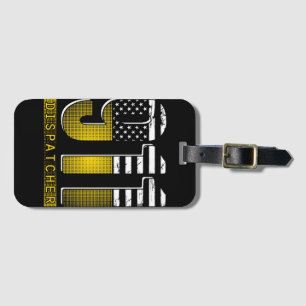 Étiquette À Bagage American Flag 911 Dispatcher Gold USA