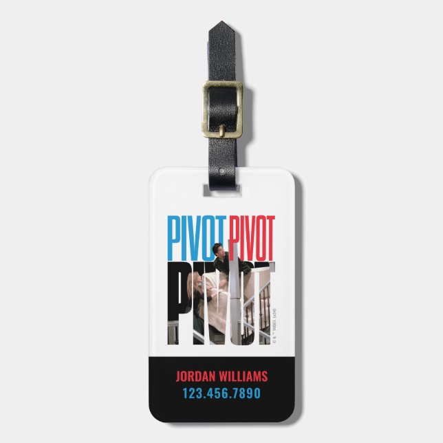 Étiquette À Bagage AMIS™ | Citation PIVOT PIVOT PIVOT (Devant Vertical)