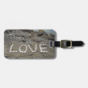 Étiquette À Bagage Amour de Coquillages sur la Plage