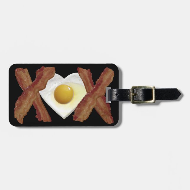 Étiquette À Bagage AMOUR du lard X O X (Devant horizontal)