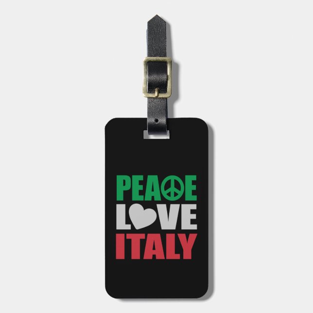 Étiquette À Bagage Amour Italie de paix (Devant Vertical)