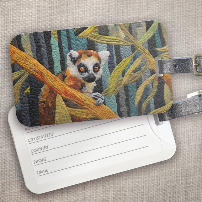 Étiquette À Bagage Amoureux des animaux Lemur Jungle (Créateur téléchargé)