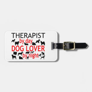 Étiquette À Bagage Amoureux des chiens thérapeutique